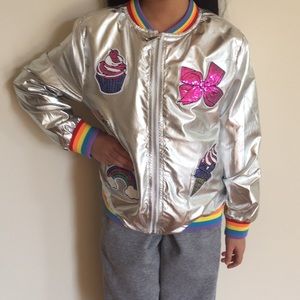Nickelodeon JoJo’s Closet Metallic Bomber Jacket
